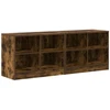 Lovos spintelė su lentyna 2 pcs Dūminio ąžuolo 66 x 33 x 48 cm
