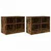 Lovos spintelė su lentyna 2 pcs Dūminio ąžuolo 66 x 33 x 48 cm