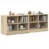 Lovos spintelė su lentyna 2 pcs Sonoma ąžuolas 66 x 33 x 48 cm