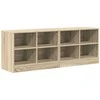 Lovos spintelė su lentyna 2 pcs Sonoma ąžuolas 66 x 33 x 48 cm