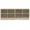 Lovos spintelė su lentyna 2 pcs Sonoma ąžuolas 66 x 33 x 48 cm