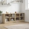 Lovos spintelė su lentyna 2 pcs Sonoma ąžuolas 66 x 33 x 48 cm