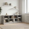 Lovos spintelė su lentyna 2 vnt. Betono pilka 66 x 33 x 48 cm