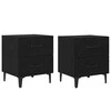 Lovos spintelė 2 pcs Juodas ąžuolas 40 x 35 x 47,5 cm