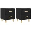 Lovos spintelė su stalčių 2 pcs Juodas ąžuolas 40 x 35 x 47.5cm