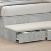 Lovos stalčiai su stalčių Betono pilka 100 x 36,5 x 16,5 cm