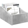 LP įrašų dėžutė Betono pilka 23 x 33 x 16 cm Apdirbta mediena