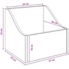 LP įrašų dėžutė Betono pilka 37 x 33 x 32 cm Apdirbta mediena