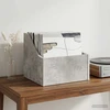 LP įrašų dėžutė Betono pilka 37 x 33 x 32 cm Apdirbta mediena