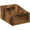 LP įrašų dėžutė Dūminio ąžuolo 23 x 33 x 16 cm Apdirbta mediena