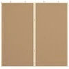 Pranešimų lenta Balta 80 x 80 x 1.4 cm Pušies masyvas