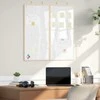 Pranešimų lenta Balta 80 x 80 x 1.4 cm Pušies masyvas