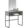Makiažo stalas Pilka Sonoma 81 x 40 x 131 cm Apdirbta mediena
