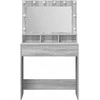 Makiažo stalas su lentyna Pilkas Sonoma 78,5 x 41 x 135 cm