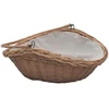 286987 Firewood Basket with Handle 57x46,5x52 cm Brown Willow
