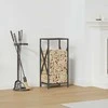 Malkų lentyna Juoda 34x25x70 cm Šaltai valcuotas plienas