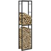 Malkų lentyna Juoda 50x30x209 cm Plienas
