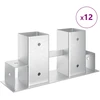 Malkų stelažo pagalbininkas 12 pcs Sidabrinė 34 x 10 x 15 cm Plienas
