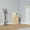 Malkų stovas Baltas 25x25x60 cm Šaltai valcuotas plienas