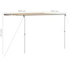 Markizė nameliui ant ratų, smėlio spalvos, 3x2,5x2,15m