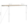 Markizė nameliui ant ratų, smėlio spalvos, 3x2x2,15m