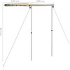 Markizė nameliui ant ratų, smėlio spalvos, 1,2x2x2,15m