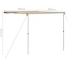Markizė nameliui ant ratų, smėlio spalvos, 2,4x3x2,15m