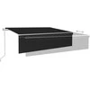 Markizė su uždanga/LED/vėjo jutikliu, antracito, 6x3m
