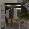 Markizė su uždanga/LED/vėjo jutikliu, antracito, 4,5x3m