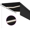 Markizė su uždanga/LED/vėjo jutikliu, antracito, 3x2,5m