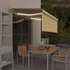 Markizė su uždanga/LED/vėjo jutikliu, geltona/balta, 3x2,5m