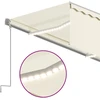 Markizė su uždanga/LED/vėjo jutikliu, kreminė, 3x2,5m
