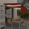 Markizė su uždanga/LED/vėjo jutikliu, oranžinė/ruda, 4,5x3m