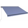 Markizė su vėjo jutikliu ir LED, mėlyna ir balta, 300x250cm