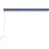 Markizė su vėjo jutikliu ir LED, mėlyna ir balta, 300x250cm