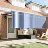 Ištraukiama markizė Mėlyna ir balta 350 x 200 cm