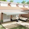 Markizės pakaitinis audinys Žalia ir balta 6 x 3 m Poliesteris