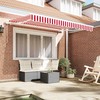 Markizės pakaitinis audinys Raudona ir balta 2,5 x 2 m