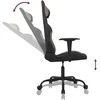 Masažinė žaidimų kėdė, juodos ir taupe spalvos, audinys