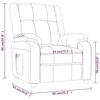 Fotelis Masažinis krėslas, tamsiai pilkos spalvos, audinys