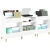Medijos lentynos rinkinys 3 vnt. Balta 212 x 46 x 112 cm