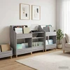 Medijos lentynos rinkinys 3 vnt. Pilka Sonoma 212 x 46 x 112 cm