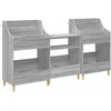 Medijos lentynos rinkinys 3 vnt. Pilka Sonoma 212 x 46 x 112 cm