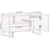 TV vienetai 80 x 33 x 46 cm Balta Apdirbta mediena