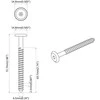 Mediniai varžtai 2 pcs Sidabro M6 x 70 mm Plienas