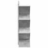 Medinis 4-juos aukštų knygų stovas 30 x 18 x 60 cm Betono pilka