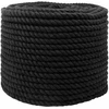 Medvilninė virvė 14 mm 100 m Juoda 100% Medvilnė