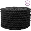 Medvilninė virvė 16 mm 50 m Juoda 100% Medvilnė