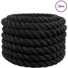 Medvilninė virvė 30 mm 25 m Juoda 100% Medvilnė