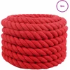 Medvilninė virvė 36 mm 5 m Raudona 100% Medvilnė